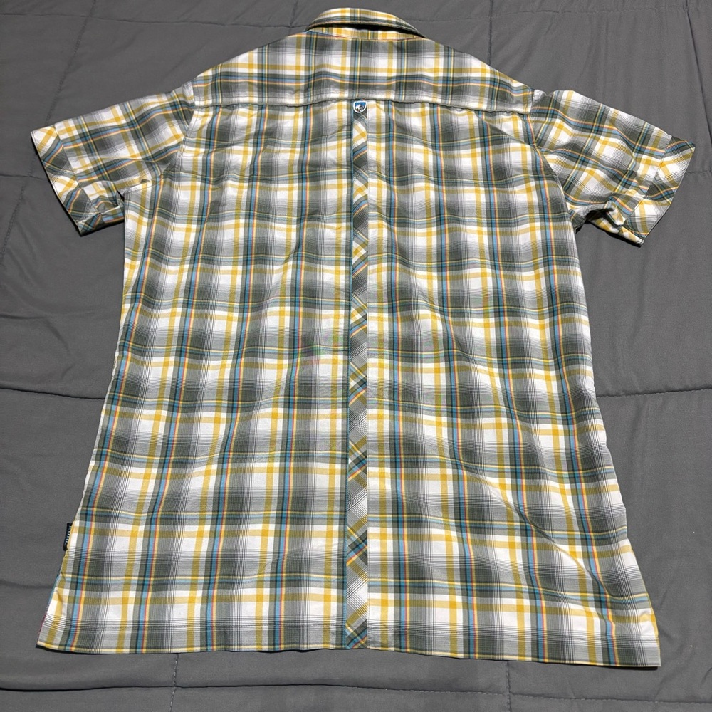 Kuhl Ion X Men's Pearl Sanp Plaid Short Sleeve Western Outdoor button‎ Shirt - S - Picture 11 of 12